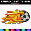 Image of Soccer Ball with Flames