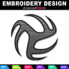 Image of Tribal Volleyball Embroidery Design | Single Color & Gradient Versions