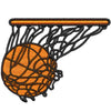 Image of Basketball Embroidery Design - Embroidstock