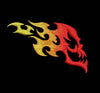 Image of Skull with Flames - Embroidstock