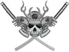 Image of Samurai Skull - Embroidstock