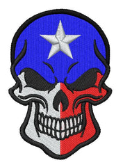 Texas Flag Skull - Embroidstock