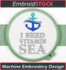Image of I Need Vitamin Sea - Embroidstock