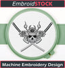 Image of Samurai Skull with Swords