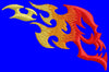 Image of Skull with Flames - Embroidstock