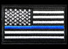 Image of Thin Blue Line Flag Embroidery Design - Embroidstock