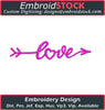 Image of Love and Arrow Valentines Design - Embroidstock
