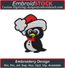 Image of Christmas Little Penguin Embroidery Design - Embroidstock