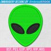 Image of Alien Head Embroidery Design