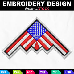 B-2 Spirit Bomber USAF Embroidery Design