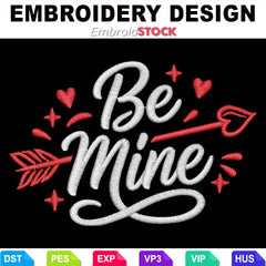 Be Mine Cupid Arrow Embroidery Design