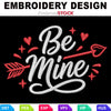 Image of Be Mine Cupid Arrow Embroidery Design - Embroidstock