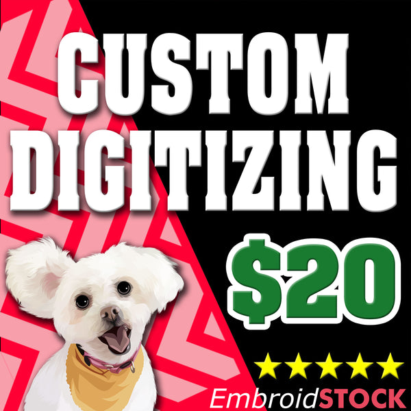 Twenty Dollar Digitizing – Embroidstock