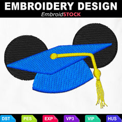 Graduation Cap Embroidery Design
