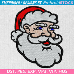Santa Claus Christmas Embroidery Design
