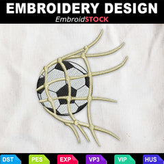 Soccer Ball Goal Embroidery Design
