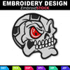 Image of Soccer Head Skull Embroidery Design