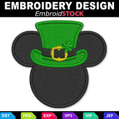 Irish St. Patrick's Mouse Ears Embroidery Design