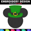 Image of Irish St. Patrick's Mouse Ears Embroidery Design