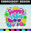 Image of Summer Vibes Embroidery Design