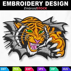Tiger Embroidery Design