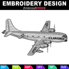 U.S. Air Force Transport Aircraft Embroidery Design