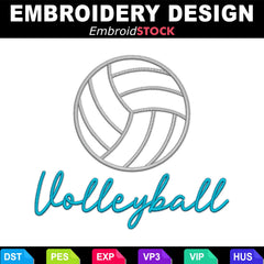 Volleyball Embroidery Design Bundle