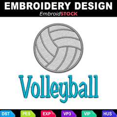Volleyball Embroidery Design Bundle