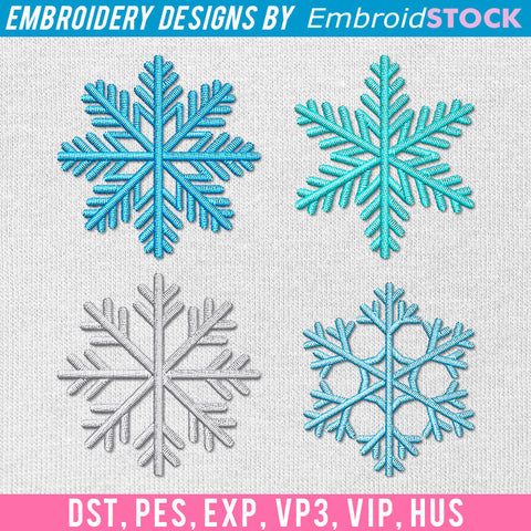 Various snowflakes Embroidery Design