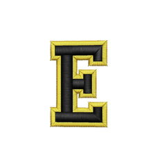 Letter E 3D Puff Embroidery Design - Embroidstock