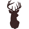 Image of Deer Buck Head Silhouette Embroidery Design