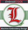Image of Old English Letter L 3D Puff Embroidery Design