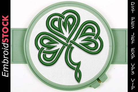 Abstract Clover Embroidery Design - Embroidstock