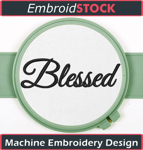 Blessed Embroidery Design - Embroidstock