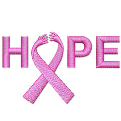 Hope Cancer Awareness Embroidery Design