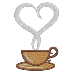 Coffee Love Embroidery Design