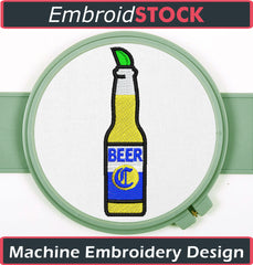 Beer with Lime Embroidery Design - Embroidstock