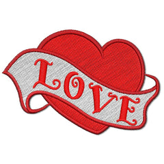 Love Heart Tattoo Embroidery Design