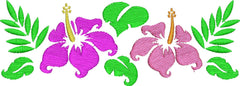 Hibiscus Flowers Embroidery Design - Embroidstock
