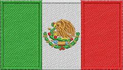 Mexican Flag Embroidery Design - Embroidstock