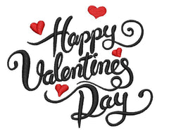 Happy Valentines Day Embroidery Design - Embroidstock