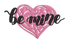 Be Mine Heart Embroidery Design - Embroidstock