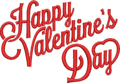 Happy Valentines Day Embroidery Design - Embroidstock