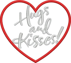 Hugs and Kisses! Embroidery Design
