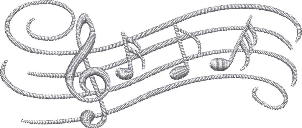 Music Notes Embroidery Design - Embroidstock