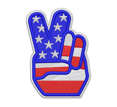US Peace Sign - Embroidstock