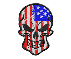 US Flag Skull - Embroidstock