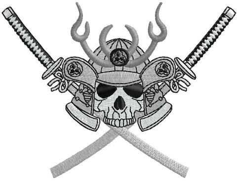 Samurai Skull - Embroidstock