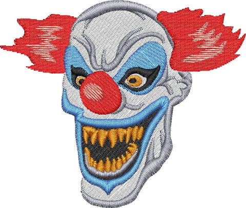 Evil Clown Embroidery Design - Embroidstock