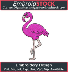 Flamingo Embroidery Design - Embroidstock